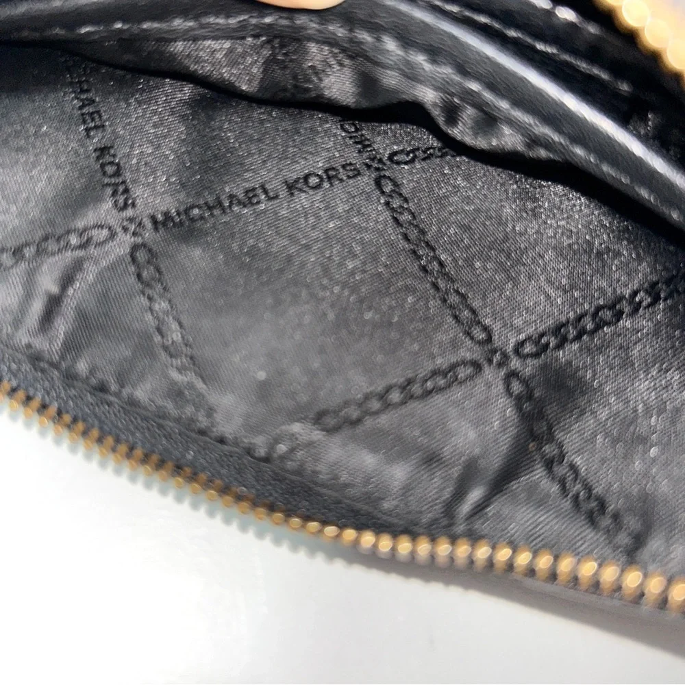 MICHAEL KORS RILEY LEATHER FLAT CROSSBODY‎ WOMEN'S BLACK BAG PURSE